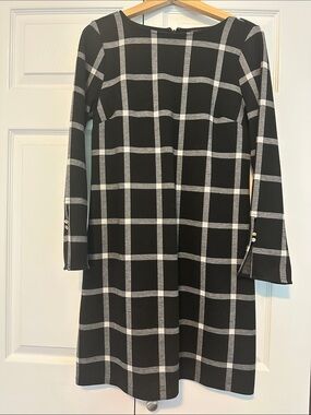 Ann Taylor Factory Black plaid Shift Dress